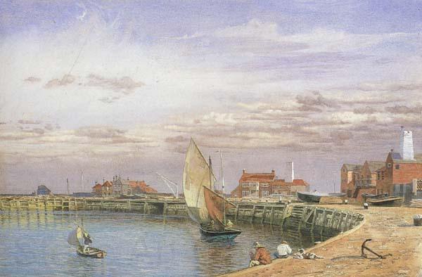 John brett,ARA View at Great Yarmouth (mk46) Norge oil painting art